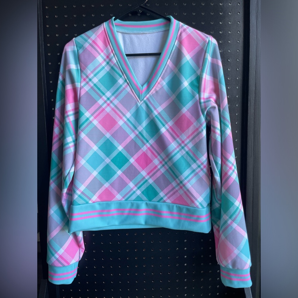 Blackmilk Tartan Peppermint Candy College Sweater size S